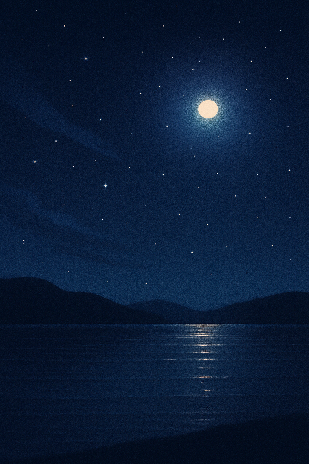 Calm nighttime atmosphere reflecting how sleep stories help restless minds unwind